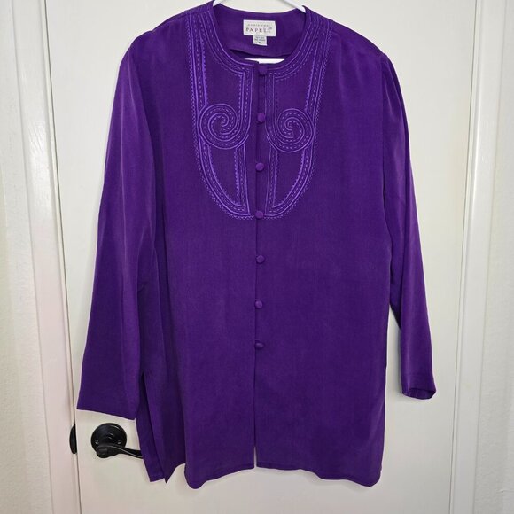 Adrianna Papell Silk Tunic and Skirt Dress Suit - Picture 2 of 11